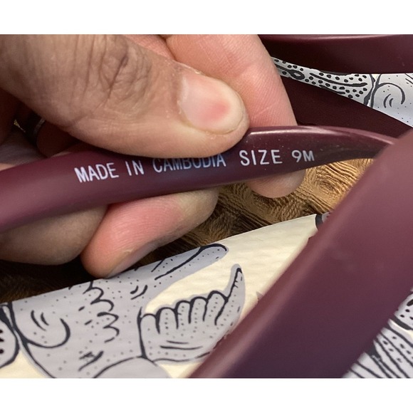 Tory Burch Women's Sz 9 M Flip Flop Sandals Purple Floral Logo Lightweight - Picture 7 of 8